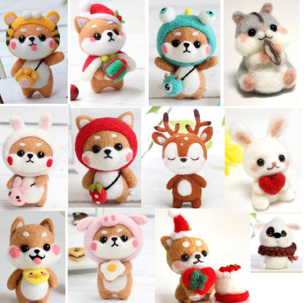 Needle Felting Beginner Kits  Wool Yarn Needle Felt Animals Wool Felting Kits