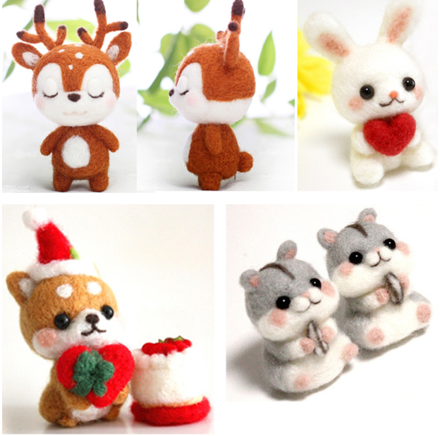 Needle Felting Beginner Kits  Wool Yarn Needle Felt Animals Wool Felting Kits